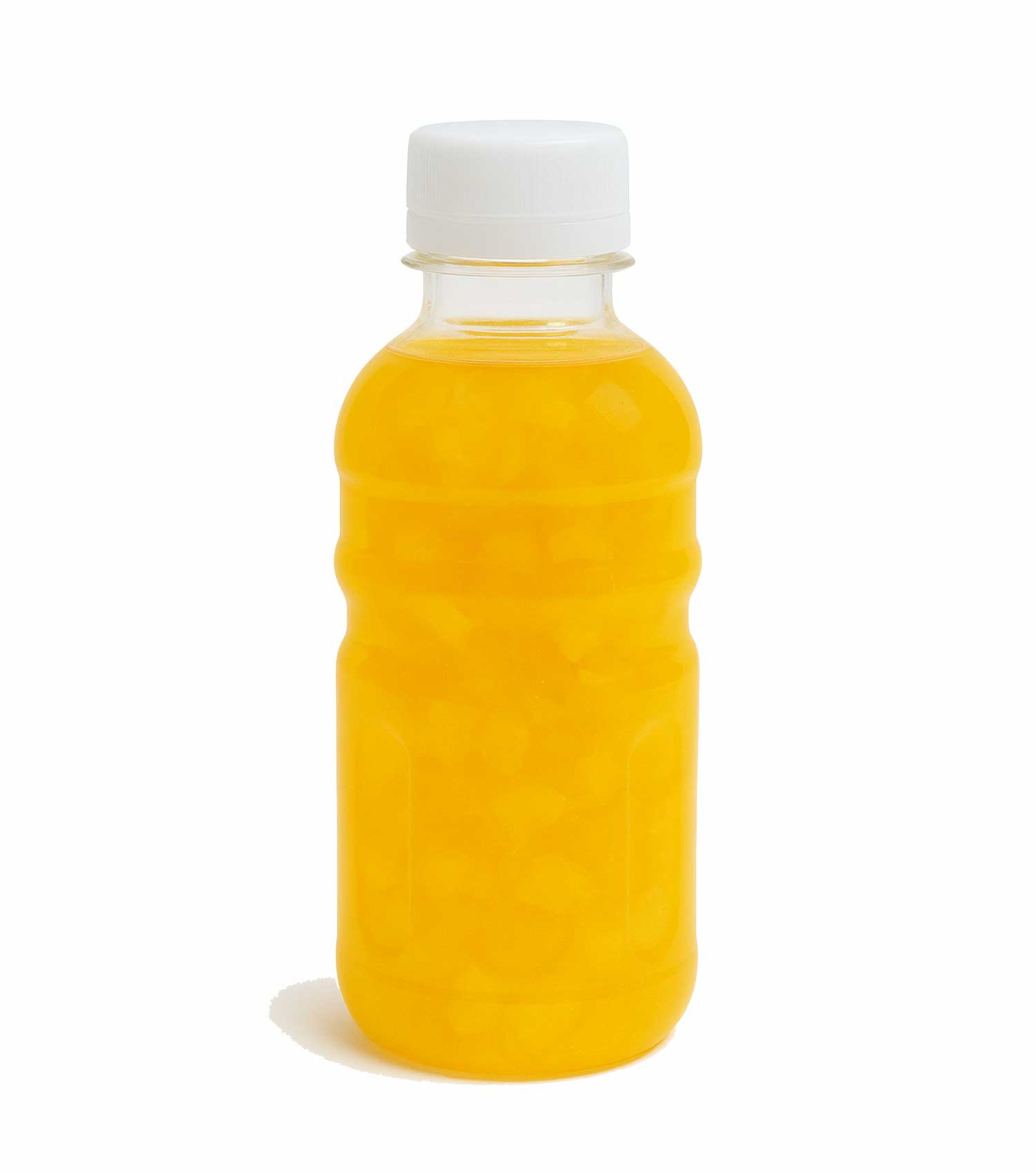 Mango Drink with Coconut Gelatin Pieces